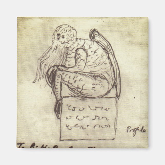 Aimant Croquis de Cthulhu par Lovecraft (Devant)