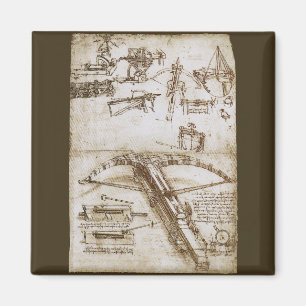 Aimant Croquis de l'arme de l'arbalète géante de Léonard 