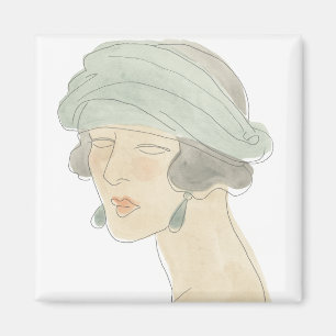 Aimant Croquis de mode d'aileron - portrait