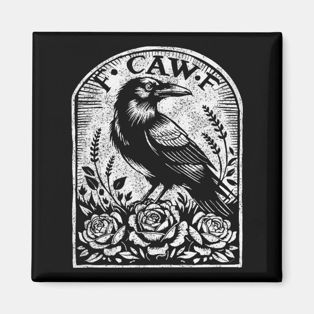 Aimant Crow Raven F Caw F  (Devant)