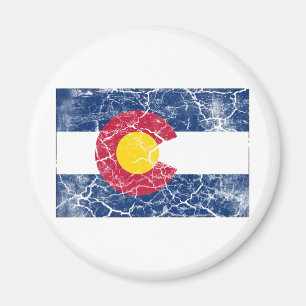 Aimant Cru de drapeau d'état du Colorado