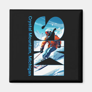 Aimant Crystal Mountain Michigan Ski Vacation Ski Outd