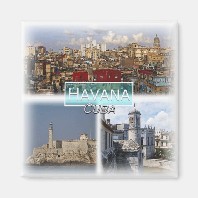 Aimant CU0015 Amérique, Cuba, La Havane, Frigo (Devant)