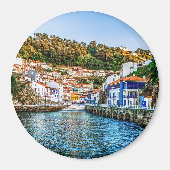 Aimant Cudillero, village de pêcheurs des Asturies. Espag (Devant)