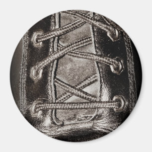 Aimant Cuir et dentelles noirs