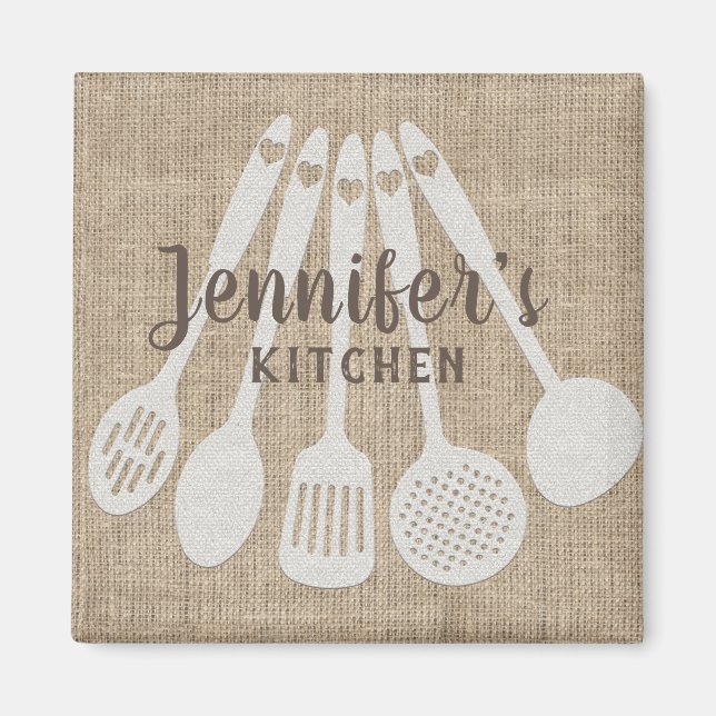Aimant Cuisine de campagne personnalisée (Devant)