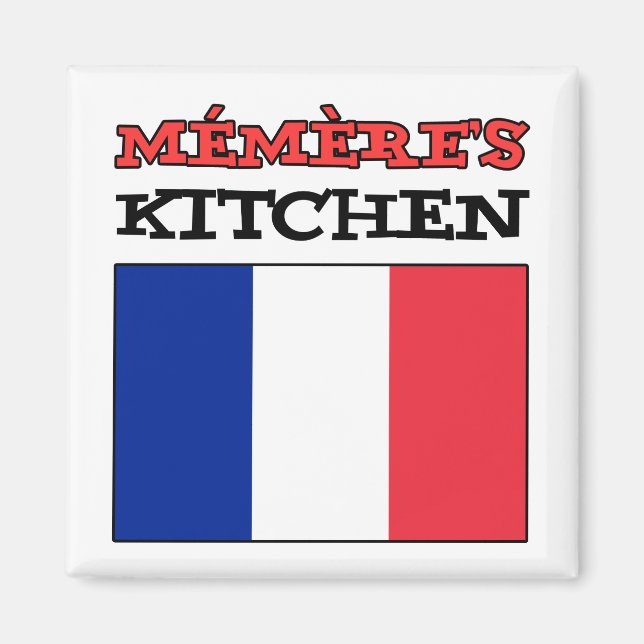 Aimant Cuisine de Memere avec Drapeau de France (Devant)