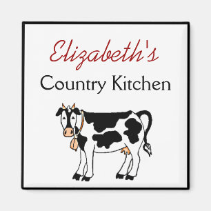 Aimant Cuisine de pays de vache personnalisée
