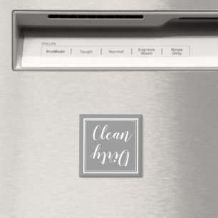 Aimant Cuisine rustique Blanc Frame Gris Lave-vaisselle M