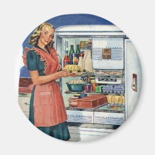 Aimant Cuisine vintage Retro Femmes les années 50 Réfrigé