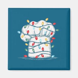 Aimant Cuisinier drôle Graphiques de Noël Lumières Amoure