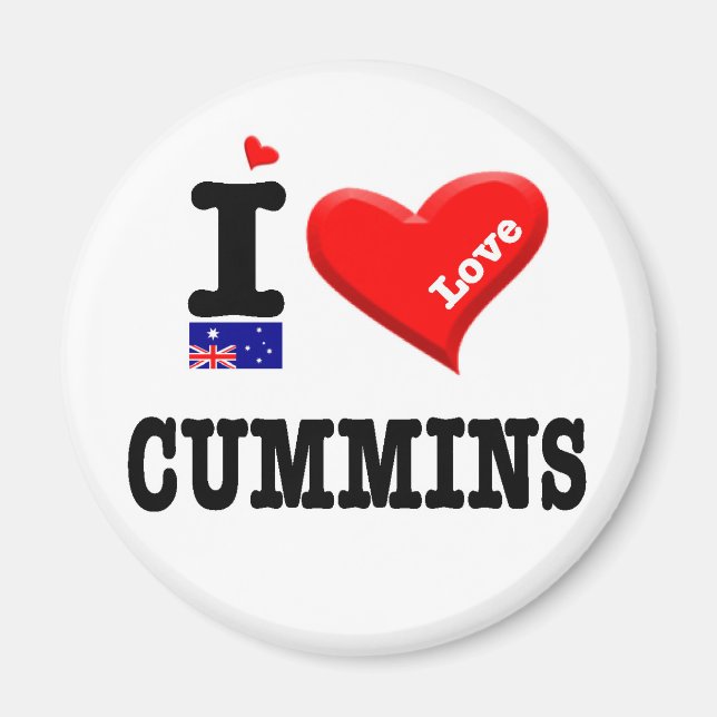 Aimant CUMMINS - I Love (Devant)