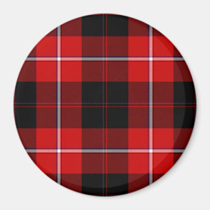Aimant Cunningham Tartan Rouge Noir Carreaux