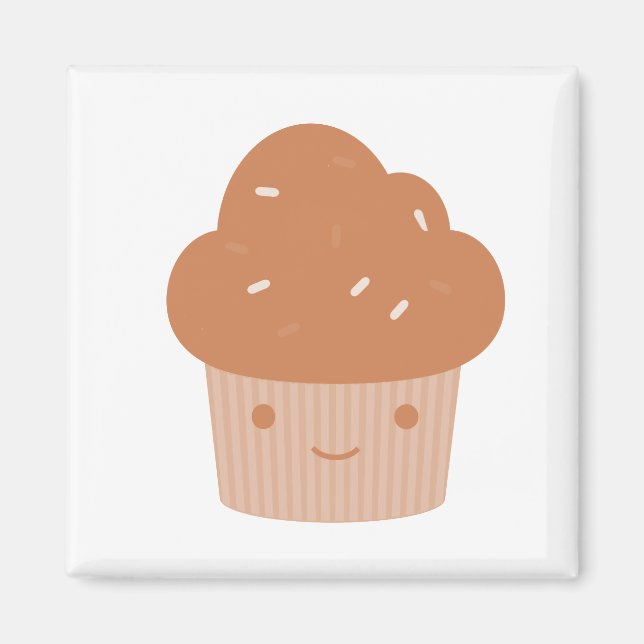 Aimant Cupcake au chocolat (Devant)