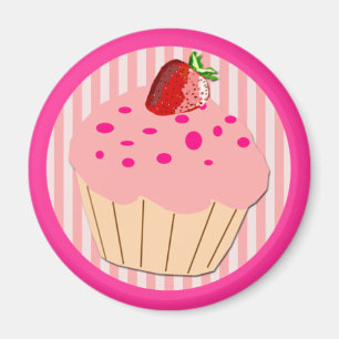 Aimant Cupcake rose