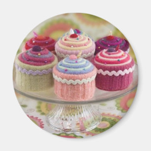 Aimant cupcakes tricotés