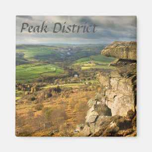 Aimant Curbar Edge vue, Peak District photo souvenir