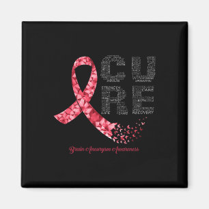 Aimant CURE Burgundy Ribbon Sensibilisation à l'neurymie 