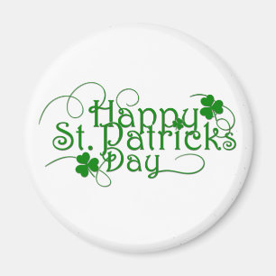 Aimant Cursive heureux de Jour de la Saint Patrick