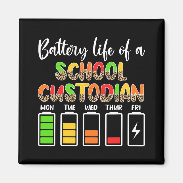 Aimant Custodian Battery Life School Janitor  (Devant)