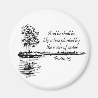 Aimant Custom Name Encouraging Scripture Psalm 1:3