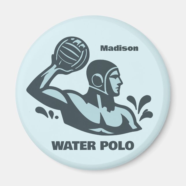 Aimant Custom Name Water Polo (Devant)