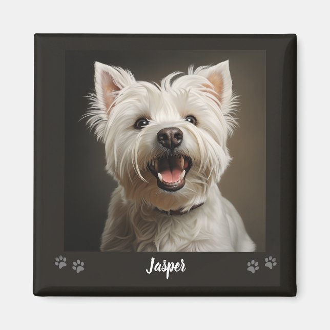 Aimant Custom Pet Keepsake Using Your Photo Name (Devant)