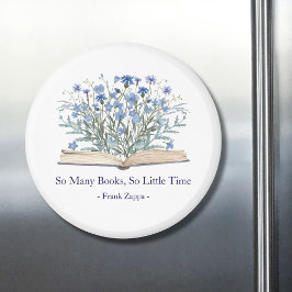 Aimant Custom Quote Blue Wildflowers Grow From Book