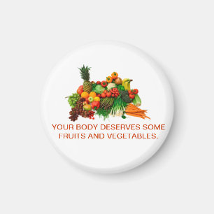 Aimant Customisé aux fruits et légumes. Mangez Sai