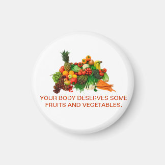 Aimant Customisé aux fruits et légumes. Mangez Sai