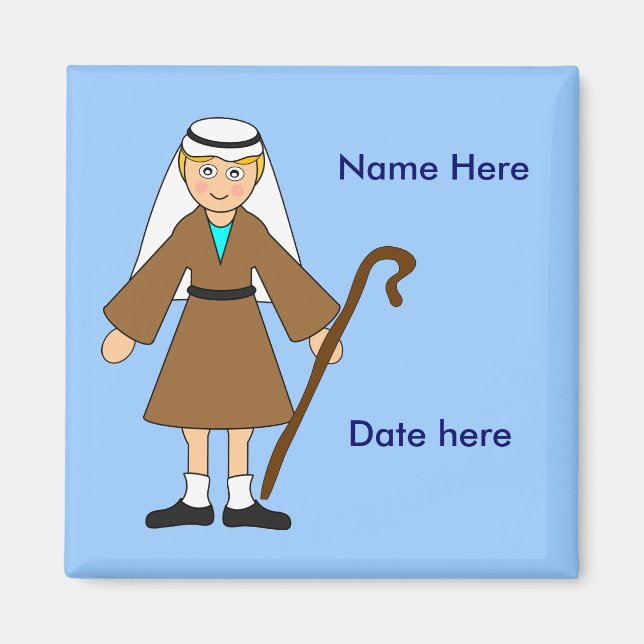 Aimant Customisez-moi — Nativité des enfants "Joseph" (Devant)