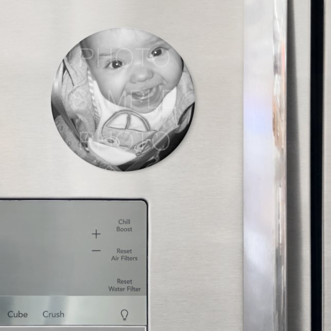 Aimant Customisez votre photo noir blanc (In situ (réfrigérateur))