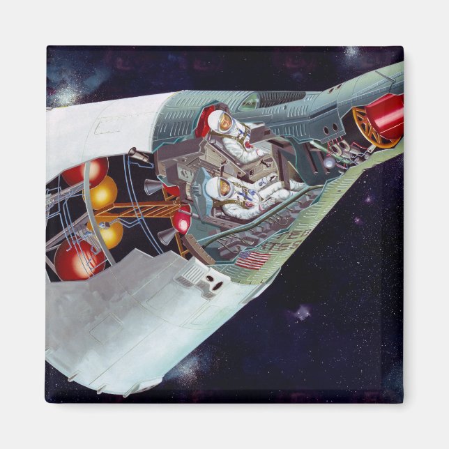 Aimant Cutaway Un Appareil Spacecraft Gemini À Deux Perso (Devant)