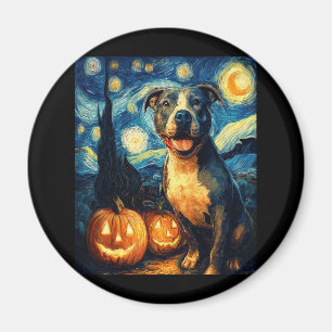Aimant Cute American Staffordshire Terrier Chien Hallowee