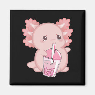Aimant Cute Axolotl Japonais Fraise Lait Anime rose K