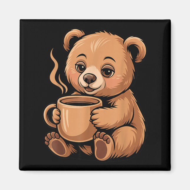 Aimant Cute Bear Design For Bear Lover And Bear  (Devant)