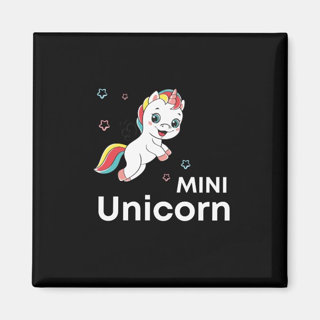 Aimant Cute bébé licorne Moderne (Devant)