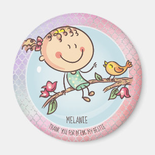 Aimant Cute BFF Besties Kawaii Toxits for Girls Friends