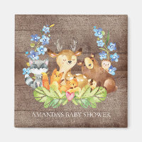 Cute Bois Animaux Baby shower Favoriser l'aimant