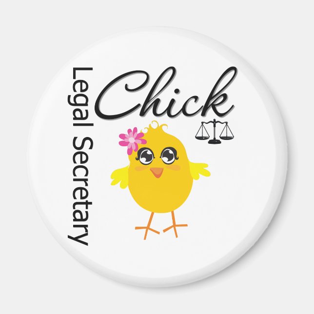 Aimant Cute Career Chick - Secrétaire juridique (Devant)