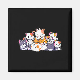 Aimant Cute Cats Anime Kawaii Japonais Otaku Neko Don Wo
