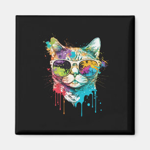 Aimant Cute chat Motif Pop Art Chat