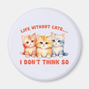 Aimant Cute Chatons Colorés - Vie Sans Chats?