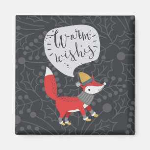 Aimant Cute Christmas Fox Illustrated Fox Art Cute Fox Pi