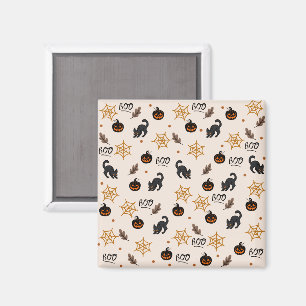 Aimant Cute Citrouille Chat Noir Halloween Motif
