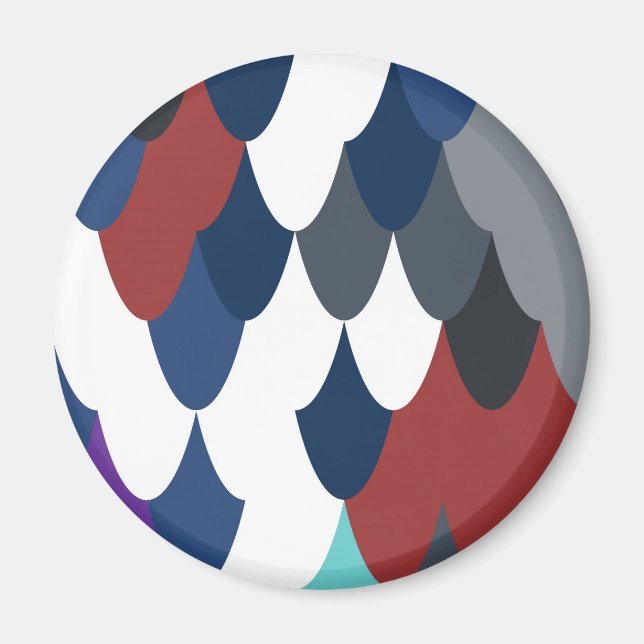 Aimant Cute colossale croûte de poisson motif horlogère d (Devant)