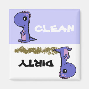 Aimant Cute Dinosaur Nettoyant Lave-Vaisselle Sale