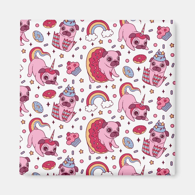 Aimant Cute dog pattern for dog lovers (Devant)