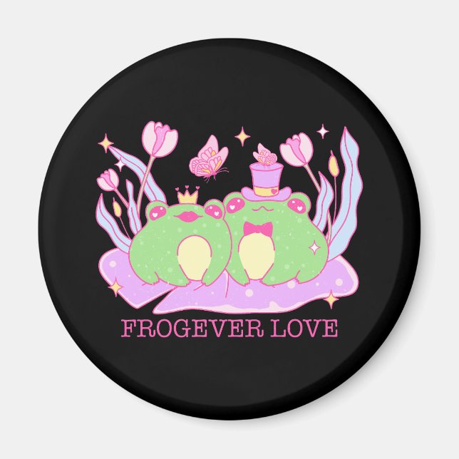 Aimant Cute Frog - Frogever Love (Devant)