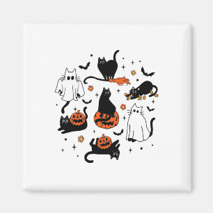 Aimant Cute Ghost Chat Funny Halloween Costumes de tenue